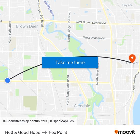 N60 & Good Hope to Fox Point map