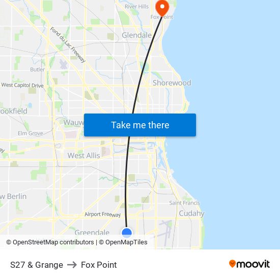 S27 & Grange to Fox Point map