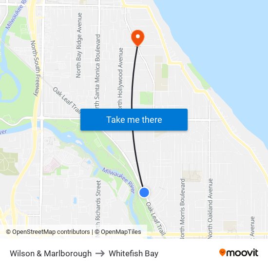 Wilson & Marlborough to Whitefish Bay map