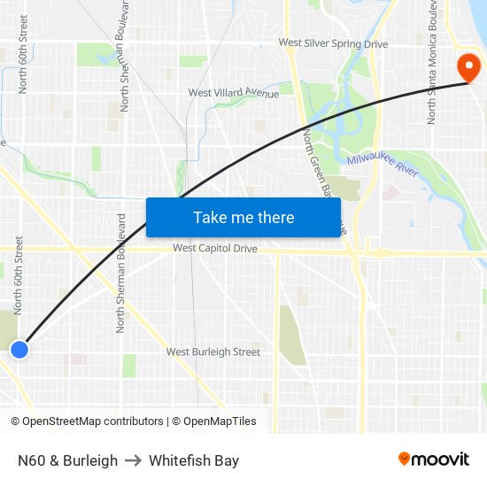 N60 & Burleigh to Whitefish Bay map