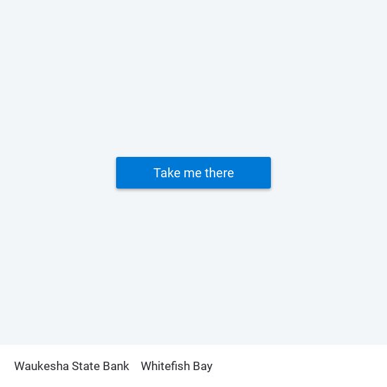 Waukesha State Bank to Whitefish Bay map
