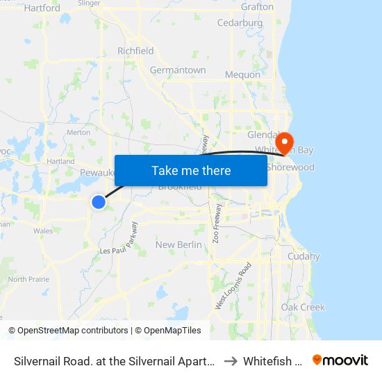 Silvernail Road. at the Silvernail Apartments to Whitefish Bay map