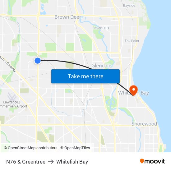 N76 & Greentree to Whitefish Bay map