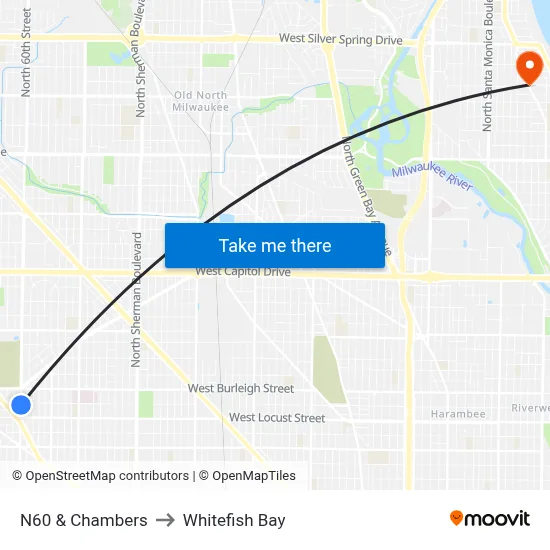 N60 & Chambers to Whitefish Bay map