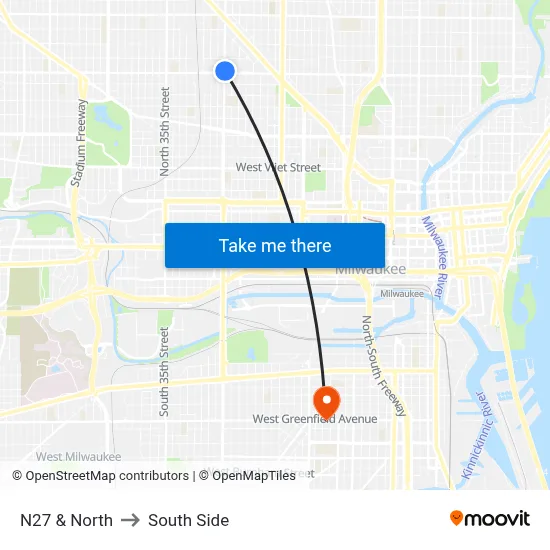 N27 & North to South Side map