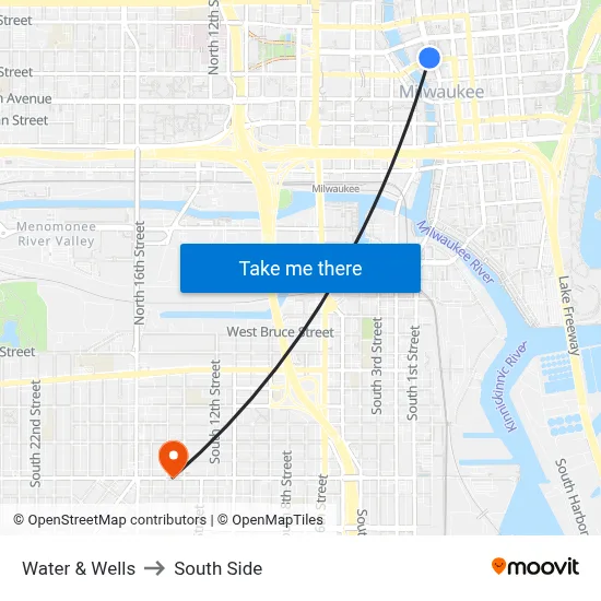 Water & Wells to South Side map