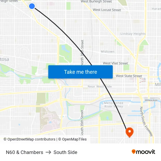 N60 & Chambers to South Side map