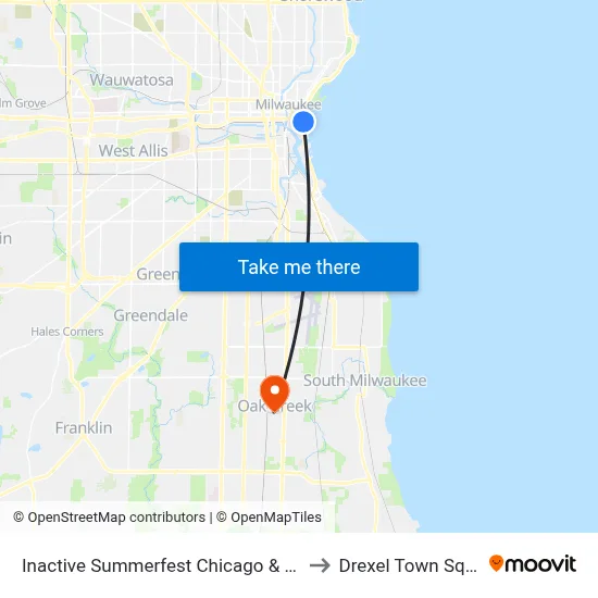 Inactive Summerfest Chicago & Harbor to Drexel Town Square map