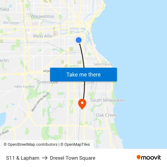 S11 & Lapham to Drexel Town Square map