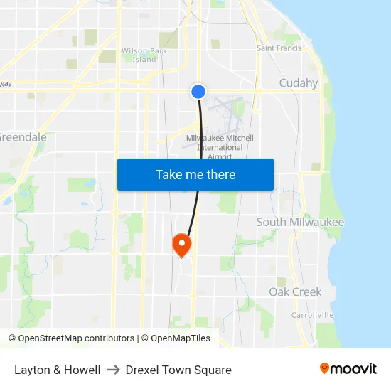 Layton & Howell to Drexel Town Square map