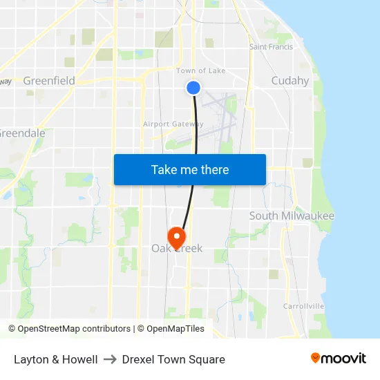 Layton & Howell to Drexel Town Square map