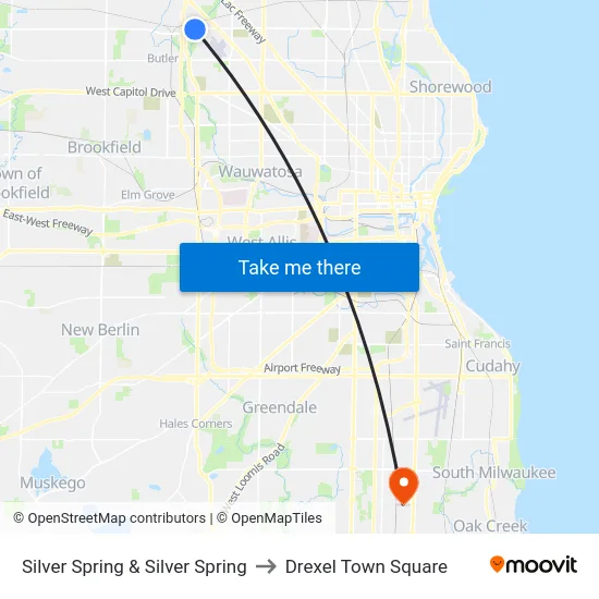 Silver Spring & Silver Spring to Drexel Town Square map