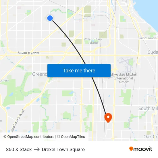 S60 & Stack to Drexel Town Square map
