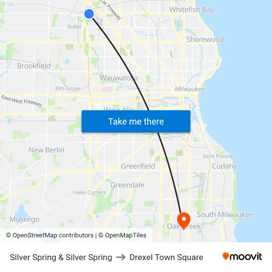 Silver Spring & Silver Spring to Drexel Town Square map