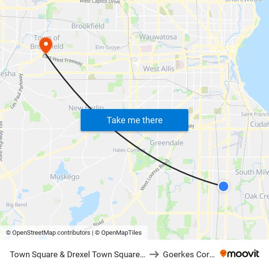 Town Square  & Drexel Town Square Way to Goerkes Corner map