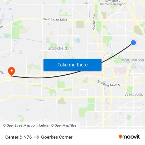 Center & N76 to Goerkes Corner map