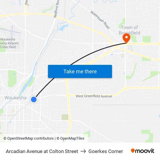 Arcadian Avenue at Colton Street to Goerkes Corner map
