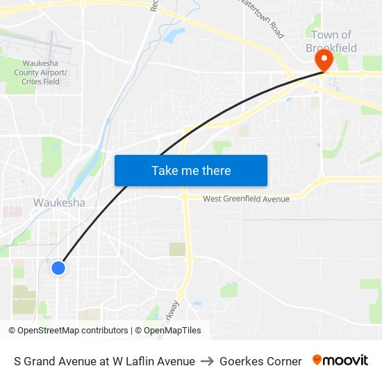 S Grand Avenue at W Laflin Avenue to Goerkes Corner map