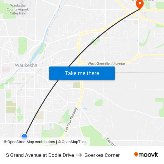 S Grand Avenue at Dodie Drive to Goerkes Corner map