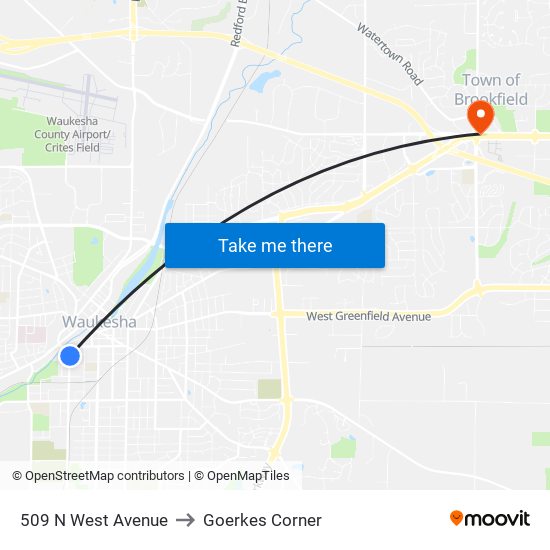 509 N West Avenue to Goerkes Corner map