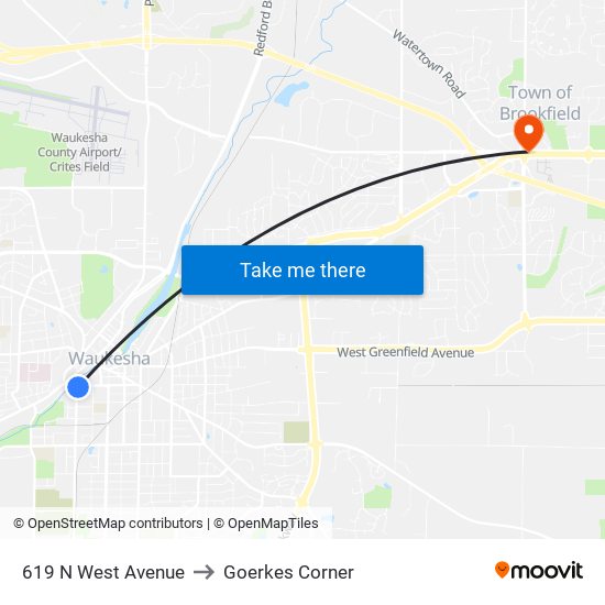 619 N West Avenue to Goerkes Corner map