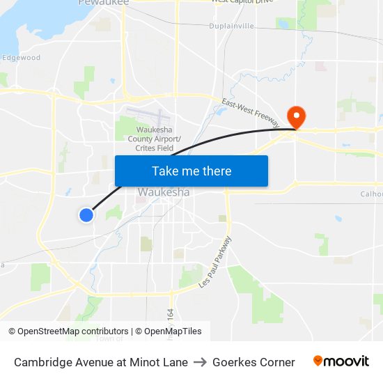 Cambridge Avenue at Minot Lane to Goerkes Corner map