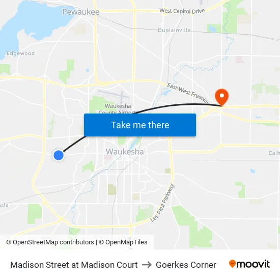 Madison Street at Madison Court to Goerkes Corner map