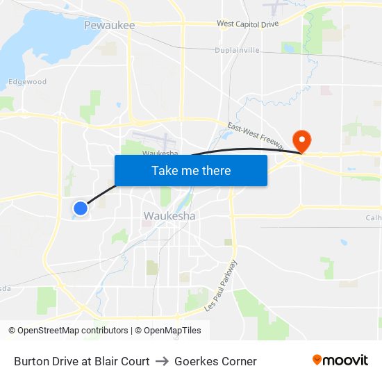 Burton Drive at Blair Court to Goerkes Corner map