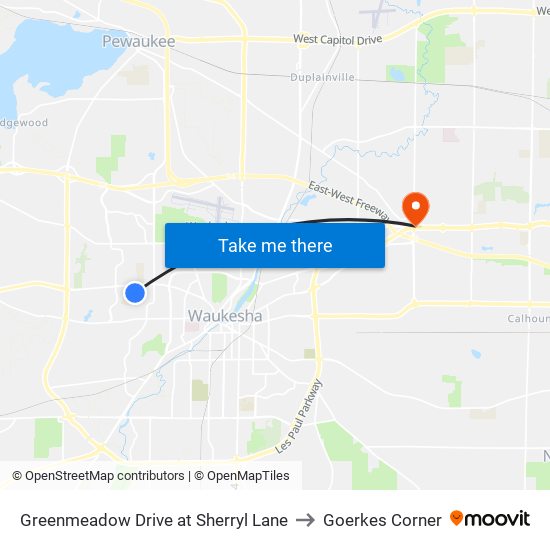Greenmeadow Drive at Sherryl Lane to Goerkes Corner map