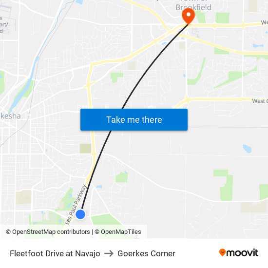 Fleetfoot Drive at Navajo to Goerkes Corner map