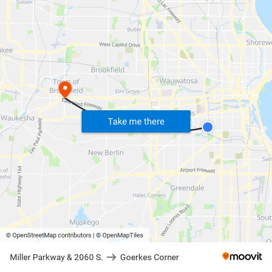 Miller Parkway & 2060 S. to Goerkes Corner map