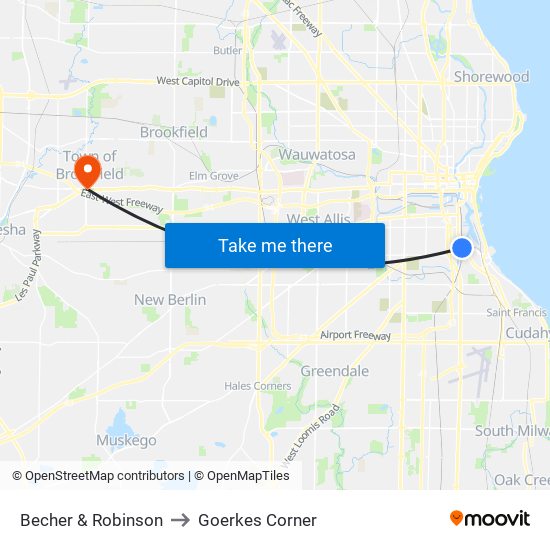 Becher & Robinson to Goerkes Corner map