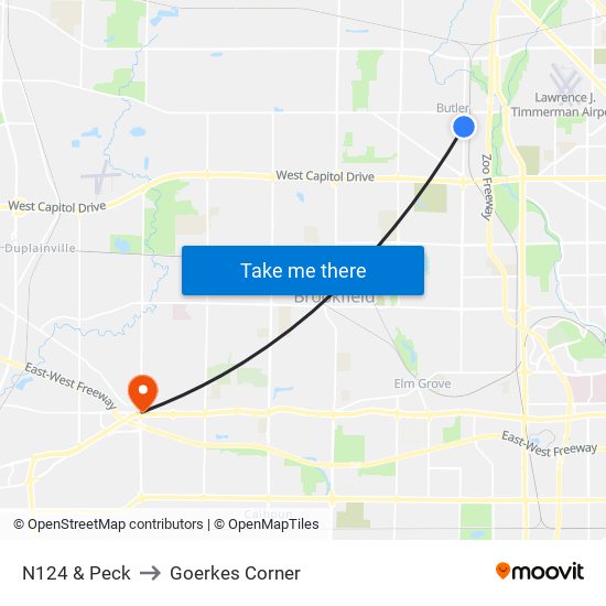 N124 & Peck to Goerkes Corner map