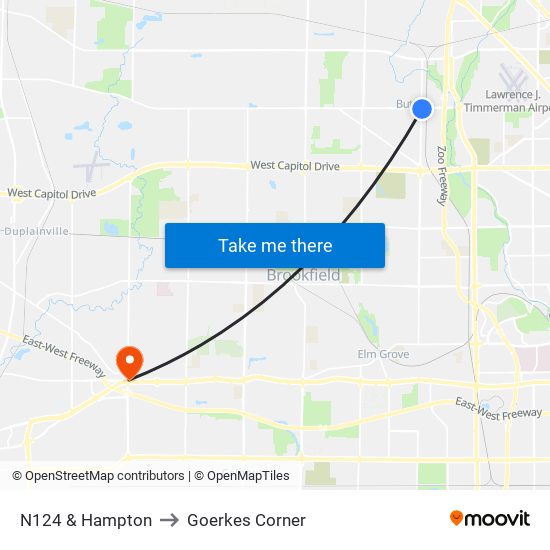 N124 & Hampton to Goerkes Corner map