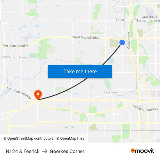 N124 & Feerick to Goerkes Corner map