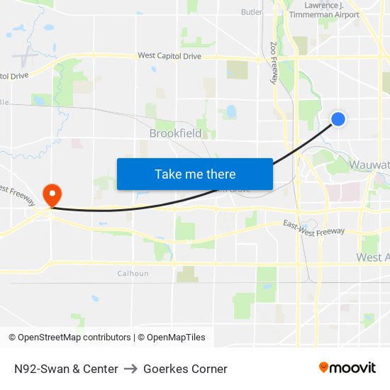 N92-Swan & Center to Goerkes Corner map