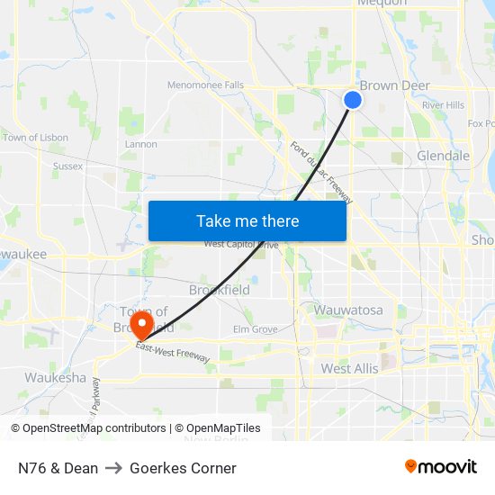 N76 & Dean to Goerkes Corner map