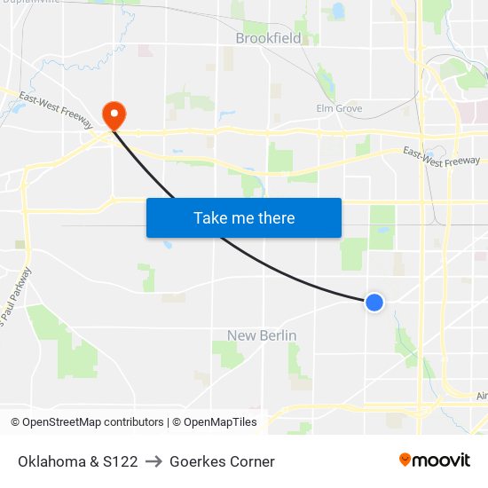 Oklahoma & S122 to Goerkes Corner map