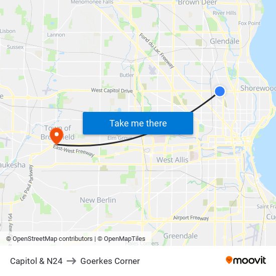 Capitol & N24 to Goerkes Corner map