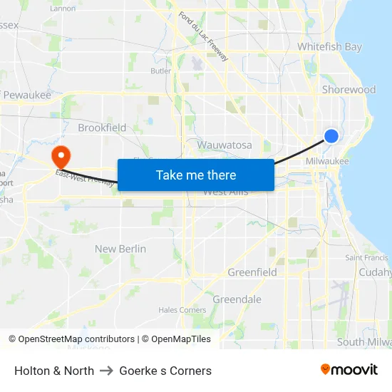 Holton & North to Goerke s Corners map