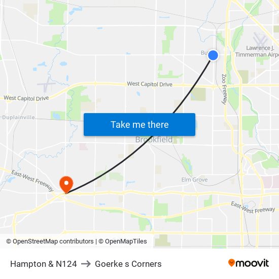 Hampton & N124 to Goerke s Corners map