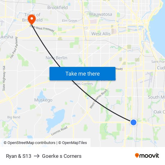 Ryan & S13 to Goerke s Corners map