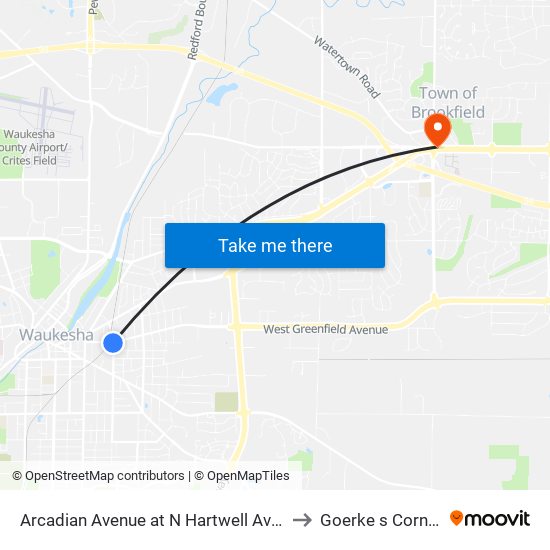 Arcadian Avenue at N Hartwell Avenue to Goerke s Corners map