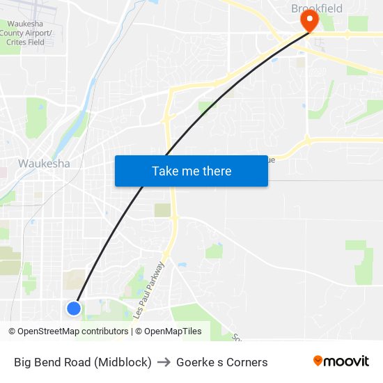 Big Bend Road (Midblock) to Goerke s Corners map