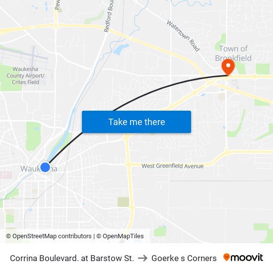 Corrina Boulevard. at Barstow St. to Goerke s Corners map