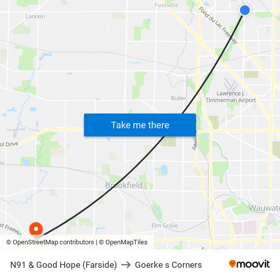 N91 & Good Hope (Farside) to Goerke s Corners map