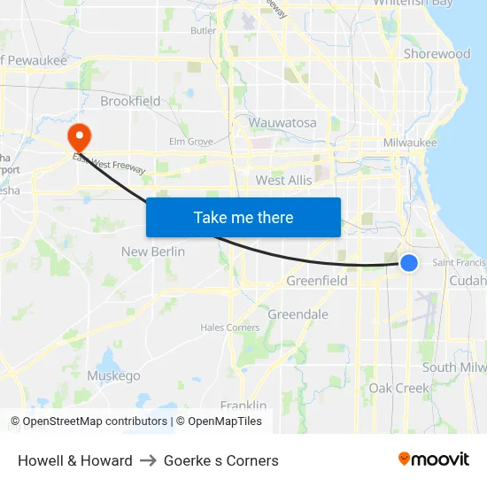 Howell & Howard to Goerke s Corners map