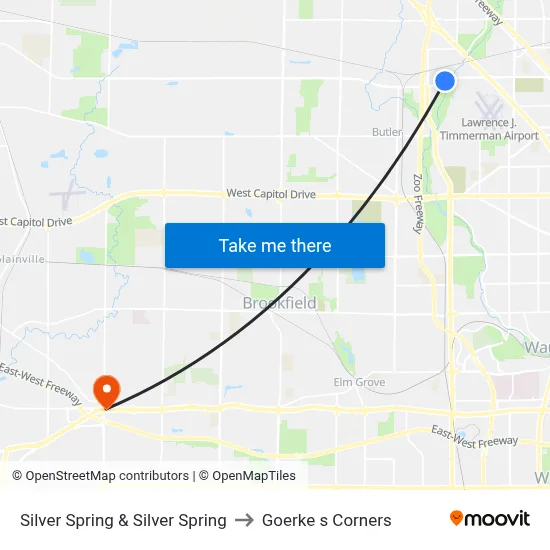 Silver Spring & Silver Spring to Goerke s Corners map