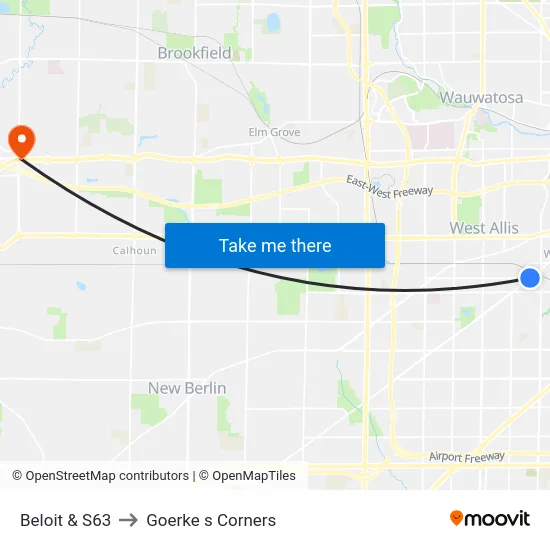 Beloit & S63 to Goerke s Corners map