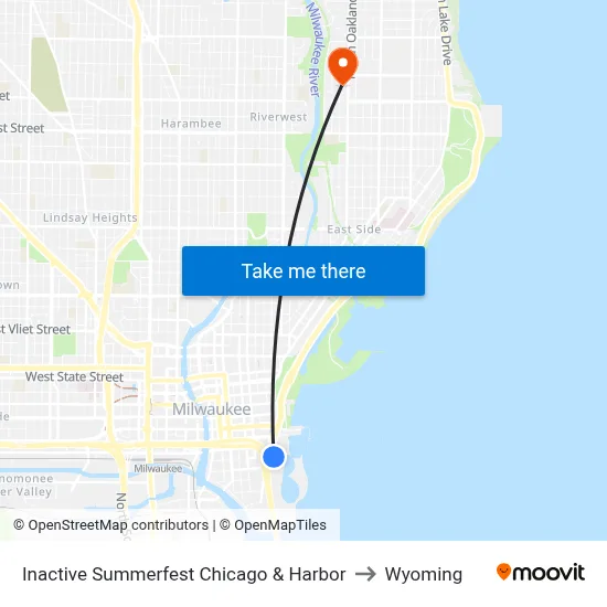 Inactive Summerfest Chicago & Harbor to Wyoming map